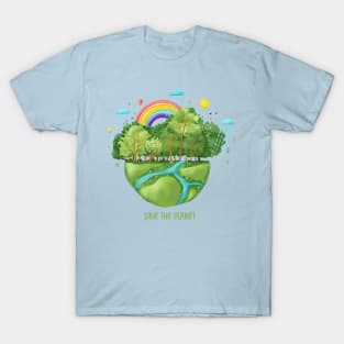 Save The Planet Illustration T-Shirt